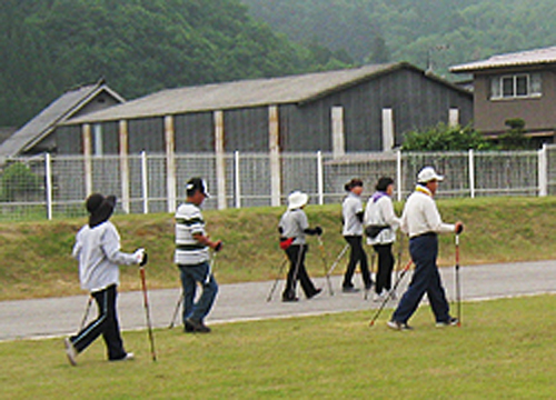 ノルディック・ウォーキング光景